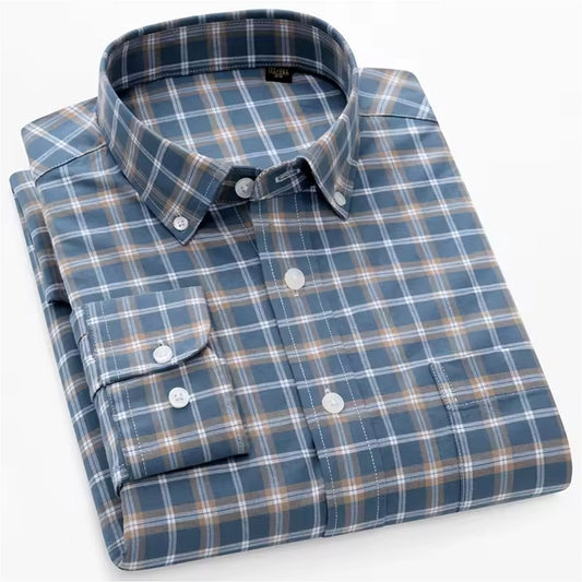 Men's Soft Touch Cotton Check Shirt Classic Fit