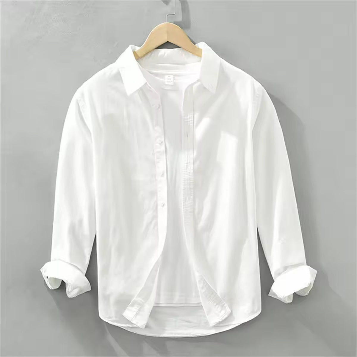 Men’s White Denim Shirt Crisp & Stylish