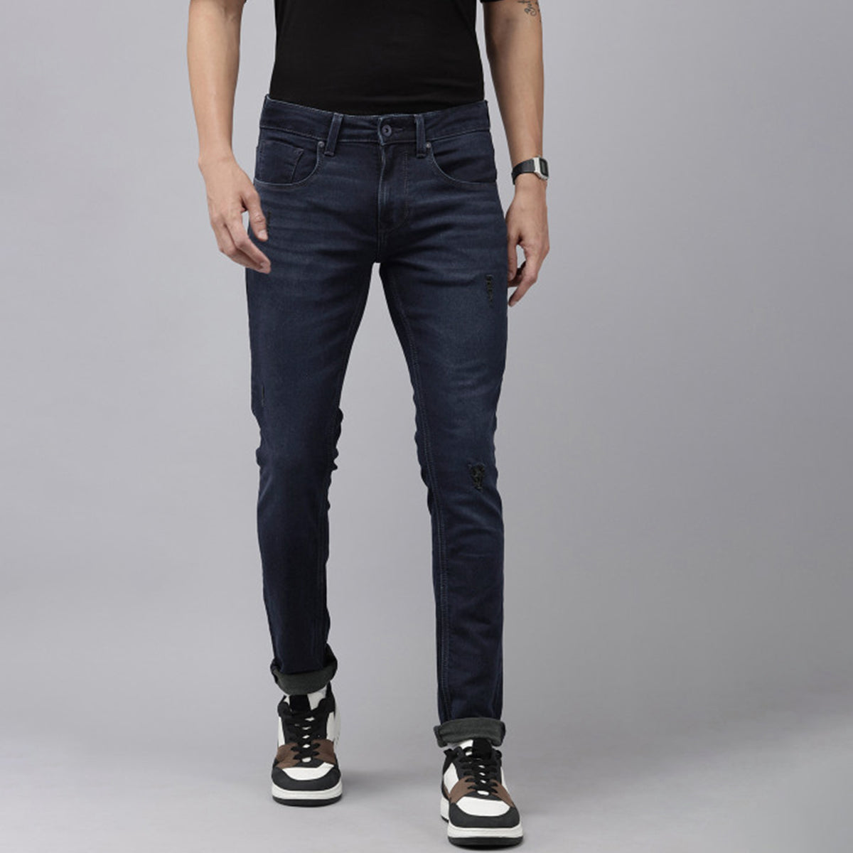 Men’s Bootcut Jeans Casual Look Blue Wash