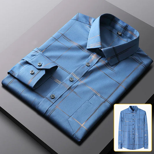 Men's Slim Fit Satin Cotton Formal Shirt