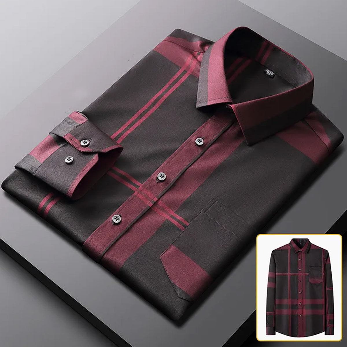 Men Slim Fit Solid Formal Shirt