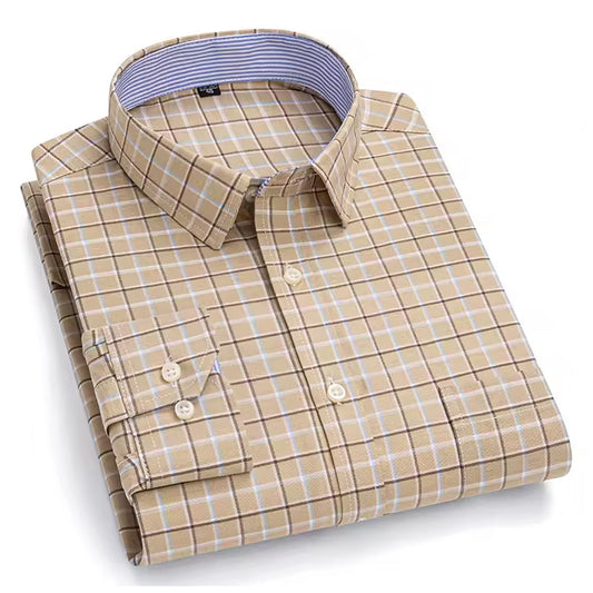 Men's Casual Checked Shirt Soft Fabric