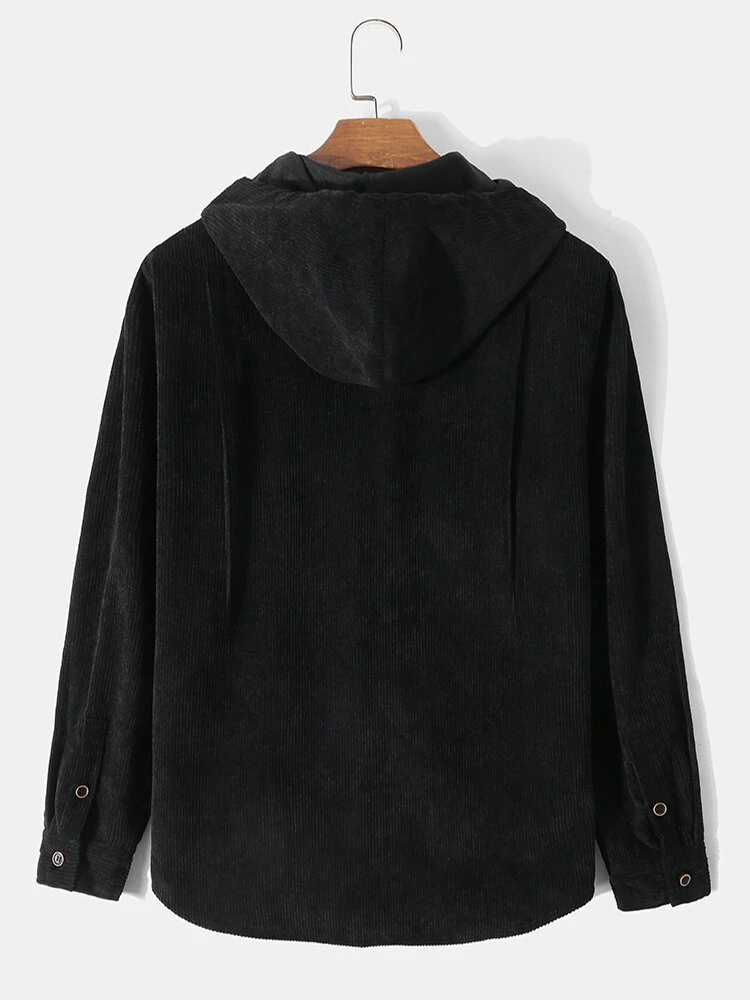 Fashion Sale Offer Of Men's Casual Button Hooded Shirt!