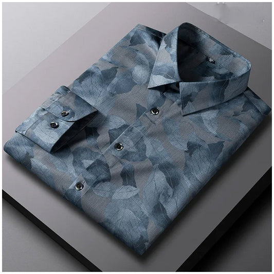 Men's Stylish Tribal Printed Full Sleeve Knitted Shirt