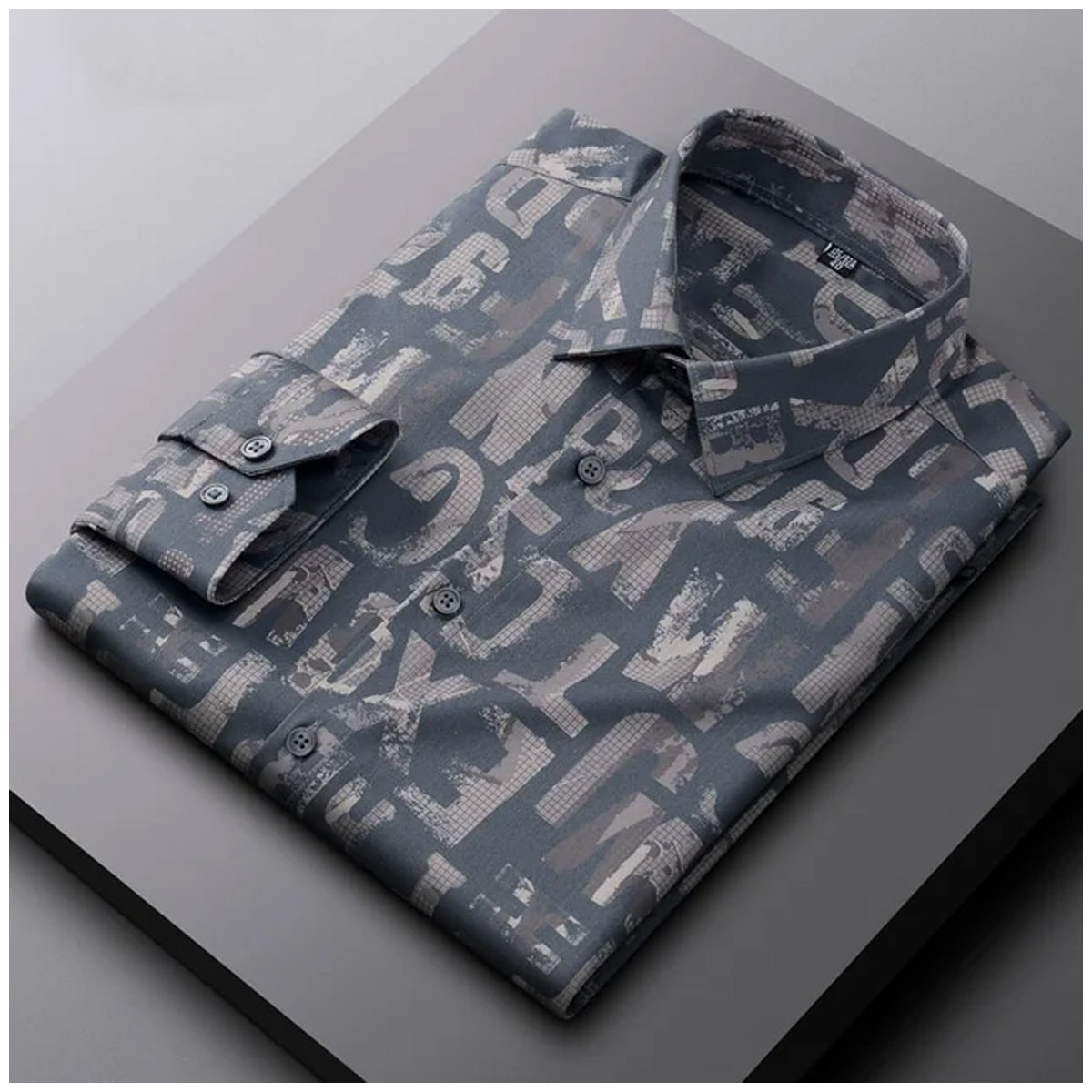 Regular Fit Printed Cotton Blend Lycra Full Sleeve Shirts