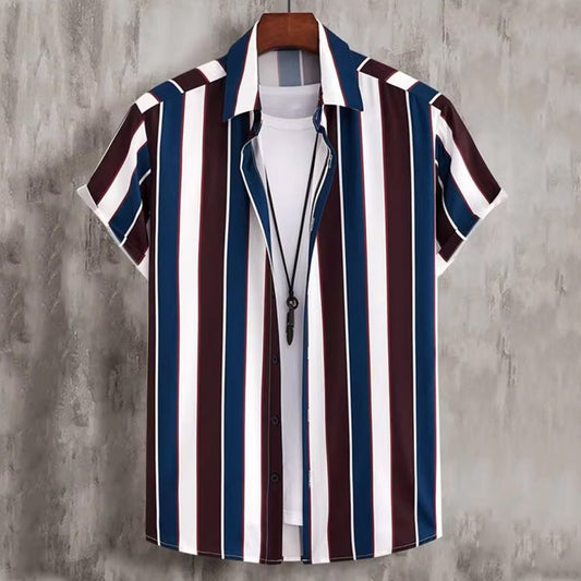 Men's Cotton Striped Shirt Regular Fit