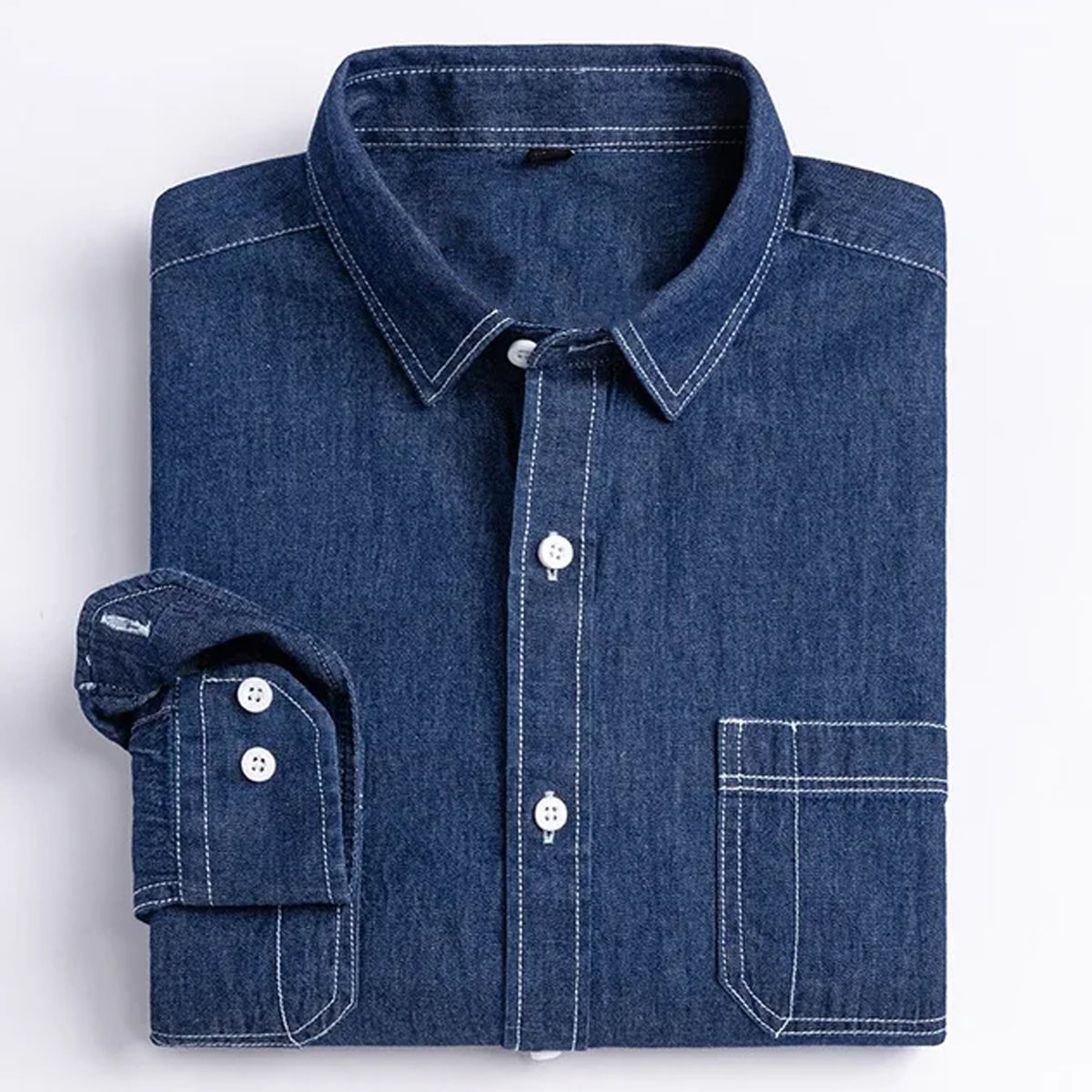 Men’s Super Classic Blue Denim Shirt Regular Fit