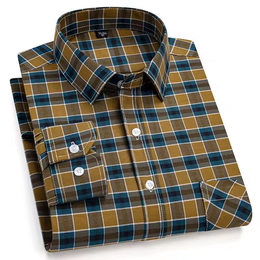 Men's Cotton Checked Shirt Regular Fit