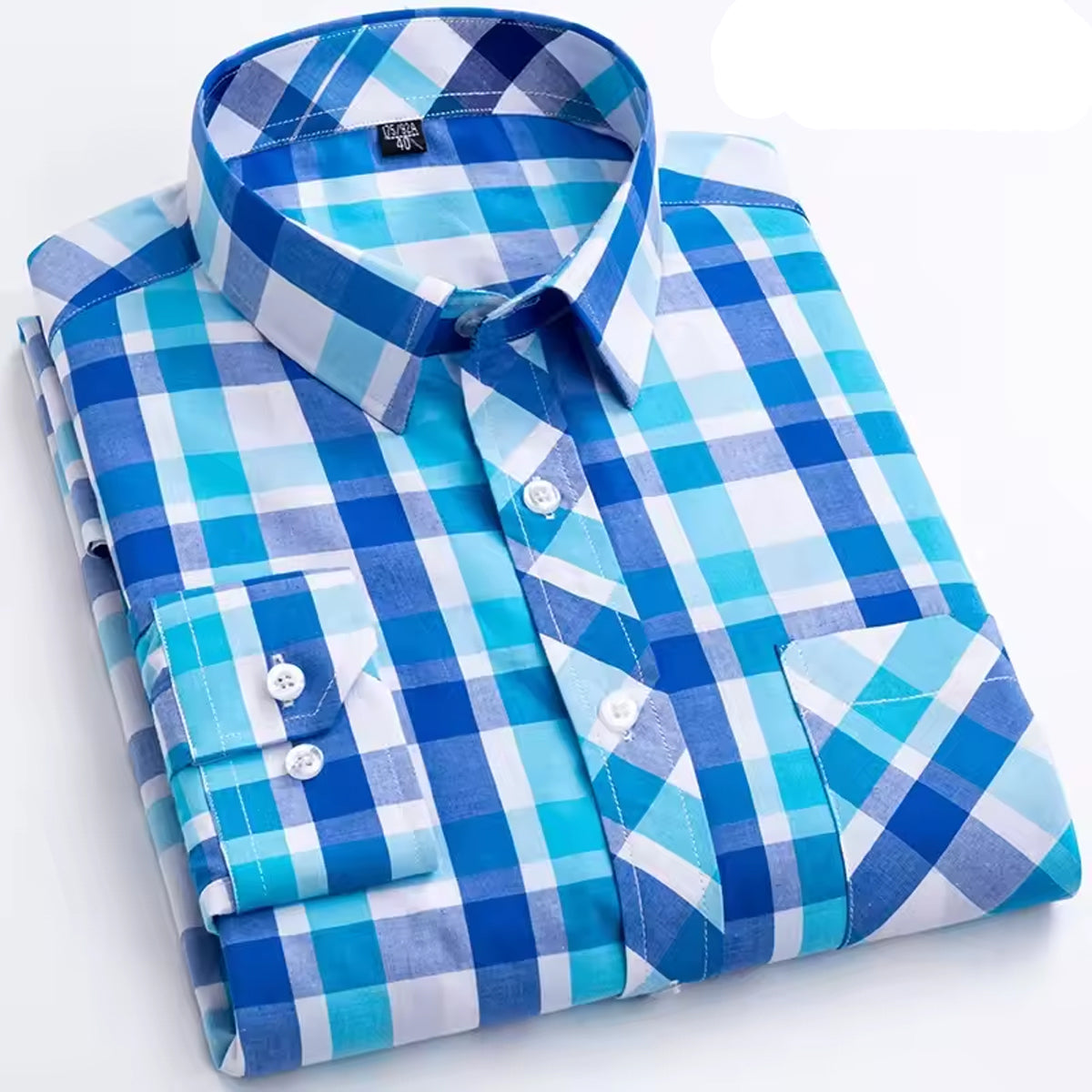 Men's Cotton Formal Check Slim Fit Shirt