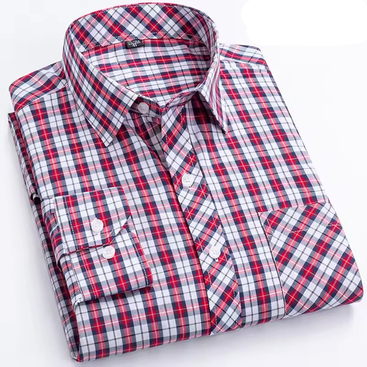 Men's Soft Cotton Check Shirt Relaxed Fit
