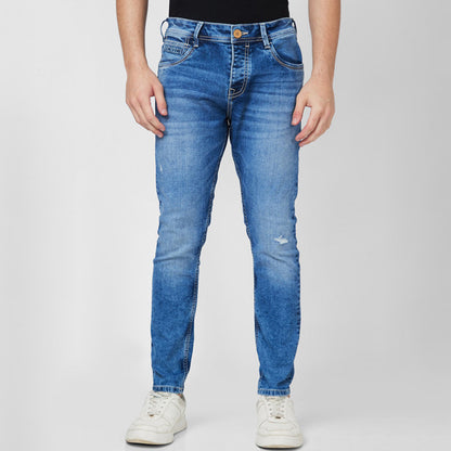 Ankle Fit Jeans for Men Slim Style Washed Look