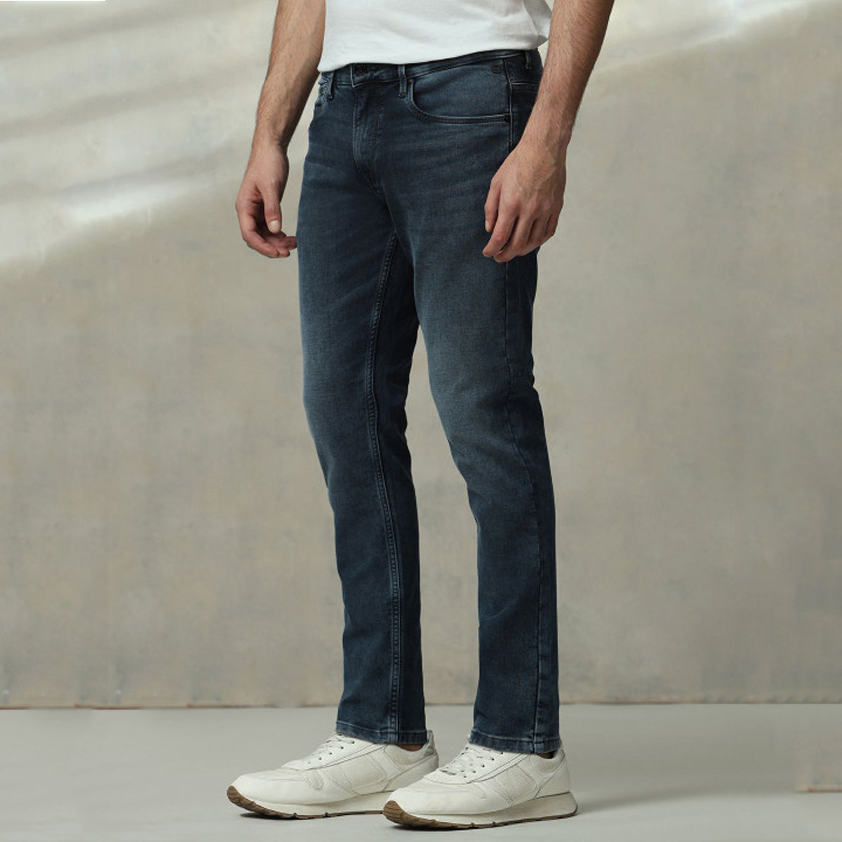 Regular Fit Stretchable Jeans for Men – Dark Indigo