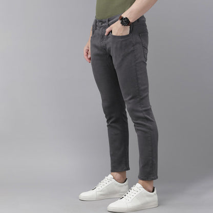 Men’s Slim Taper Jeans Washed Black Modern Fit