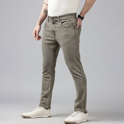 Men’s Jet Grey Jeans Skinny Fit Casual Style