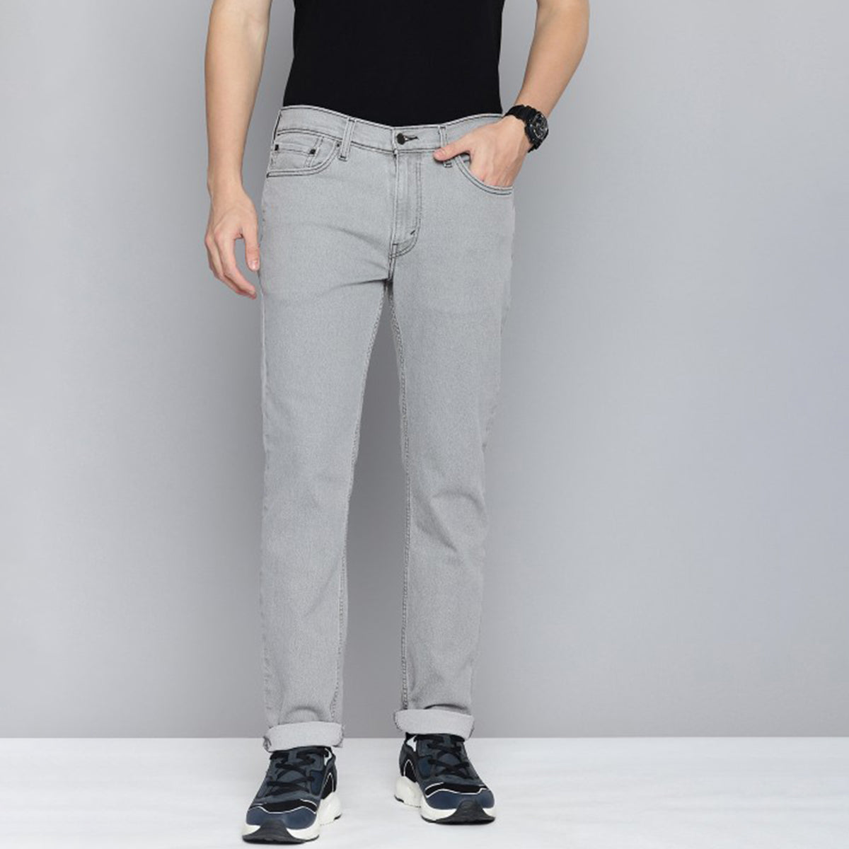 Men’s Stretchable Skinny Jeans Zip Fly
