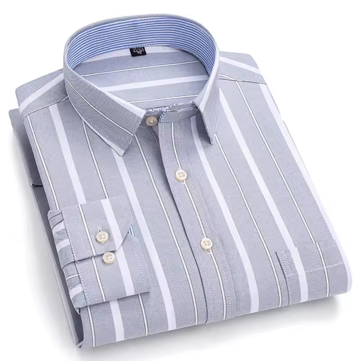 Men's Regular Fit Vertical Striped Shirt