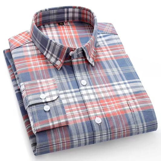 Men's Casual Checked Shirt Soft Fabric