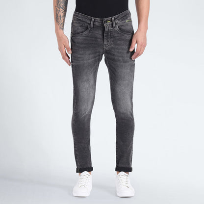 Men’s Mid Rise Straight Jeans Vintage Wash Casual Use