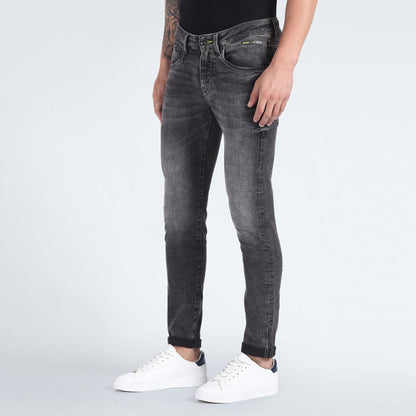 Men’s Mid Rise Straight Jeans Vintage Wash Casual Use