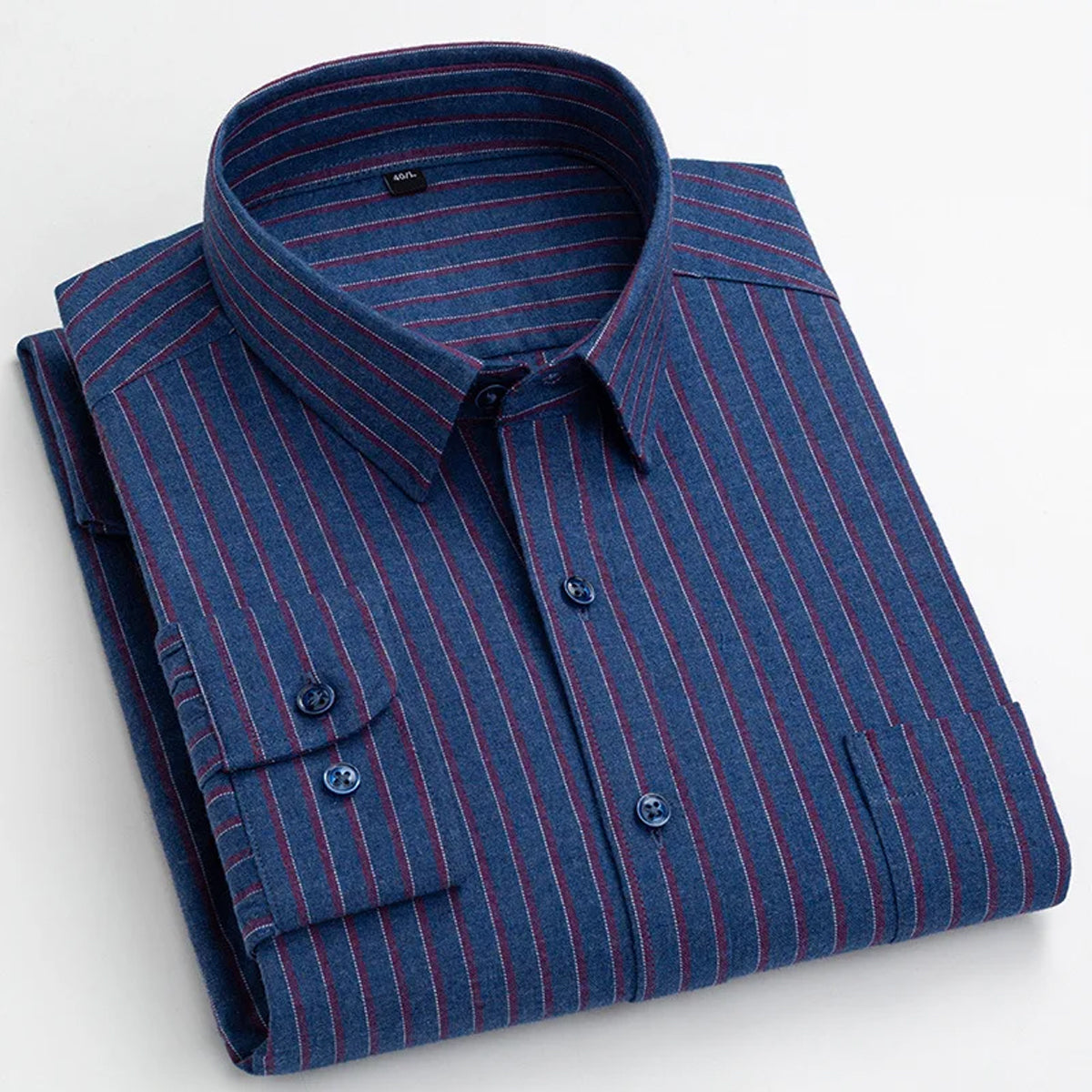 Men Classic Fashionable Slim Fit Striped Casual Shirt