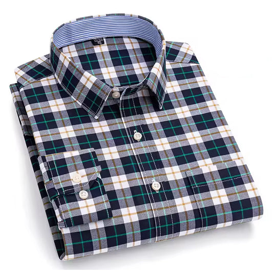 Men's Cotton Blend Checkered Shirt