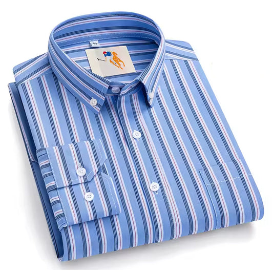 Men's Cotton Slim Fit Striped Full Sleeves Casual Shirt