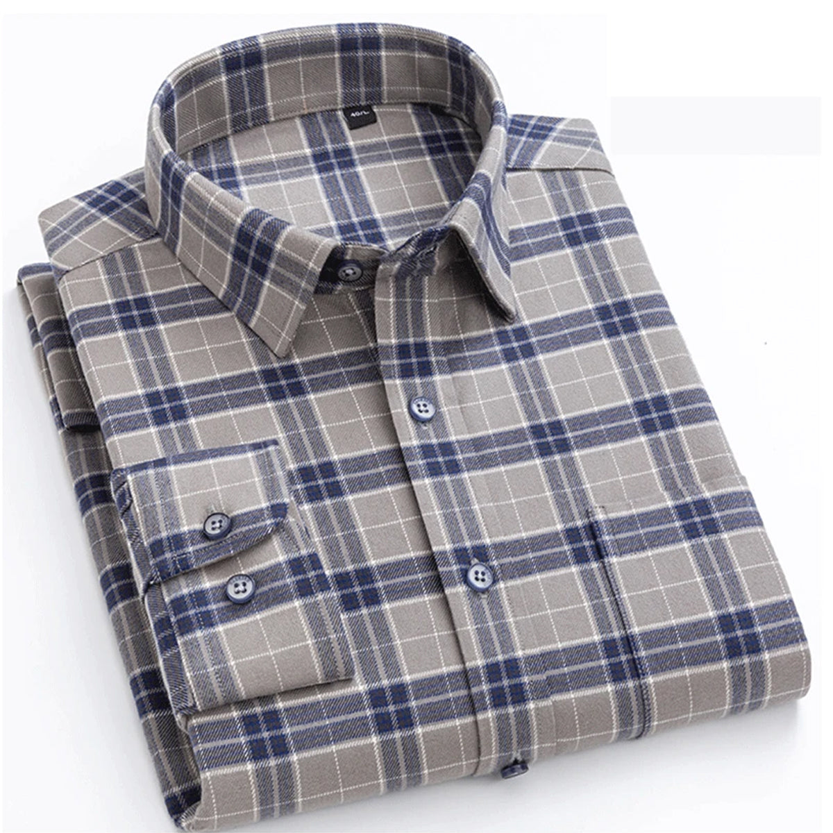 Plaid Check Cotton Casual Shirt