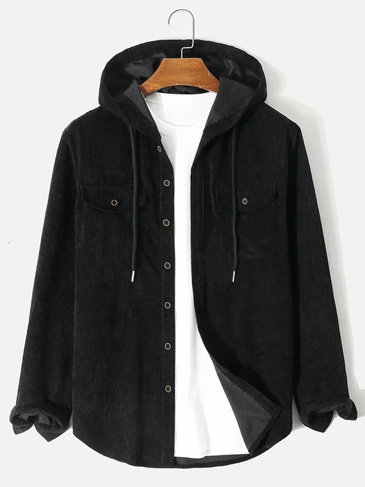 Fashion Sale Offer Of Men's Casual Button Hooded Shirt!